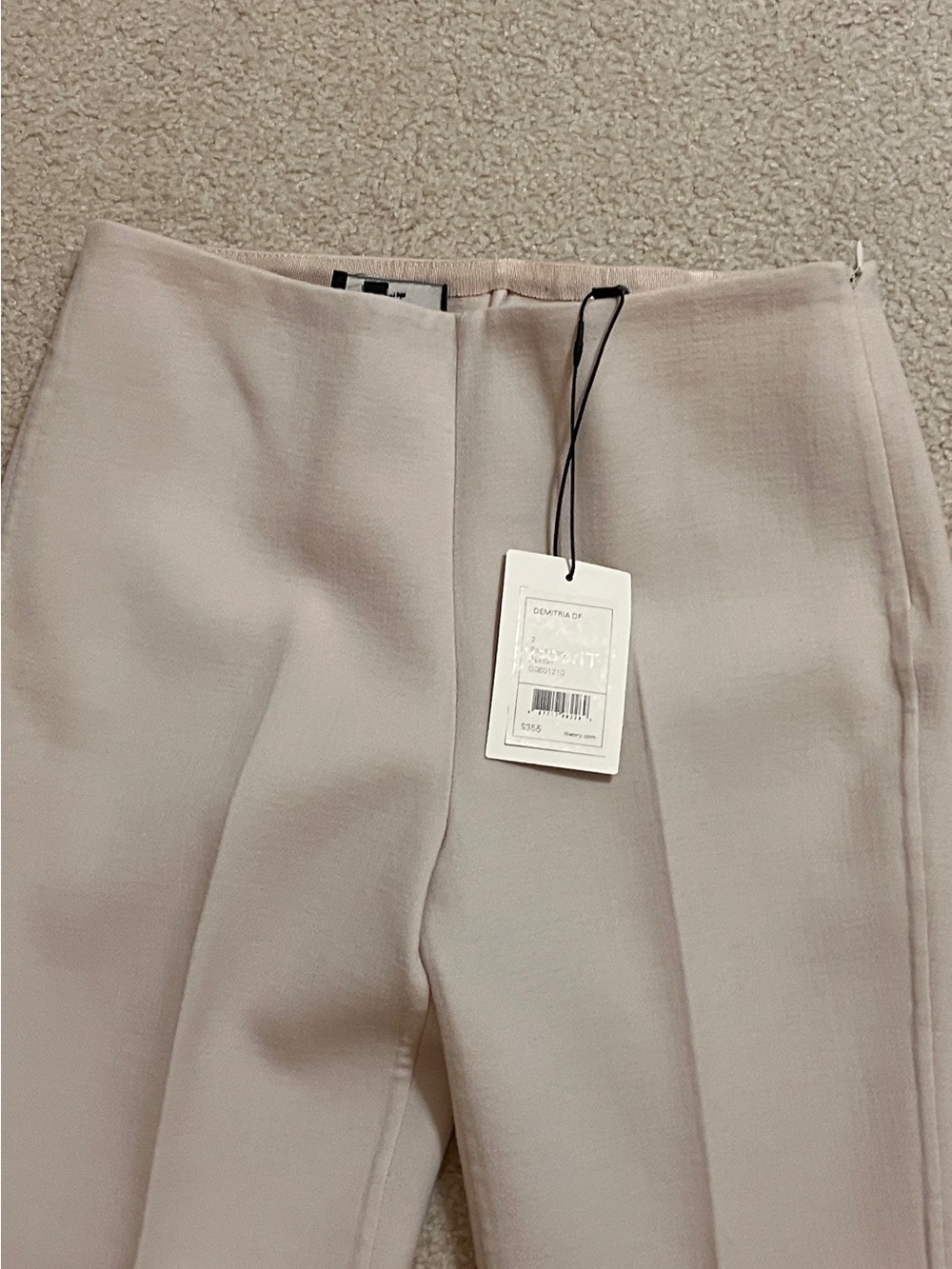 Theory Cream Wide-Leg Trousers - Picture 4 of 6